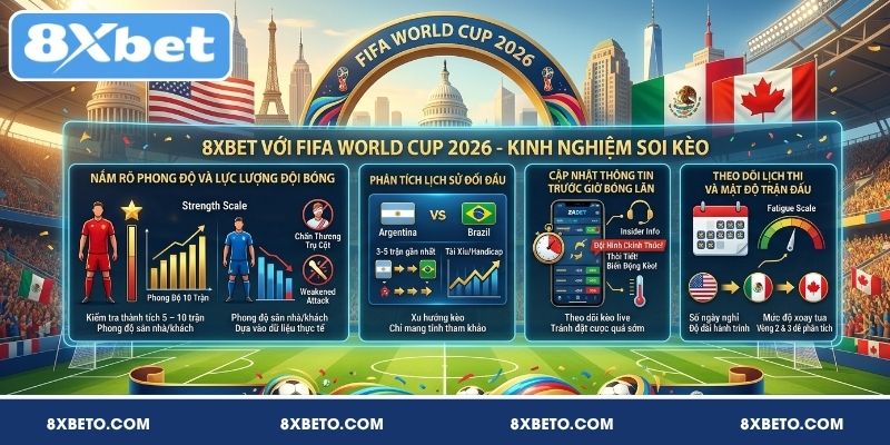 8XBET với FIFA World Cup 2026 - Kinh nghiệm soi kèo