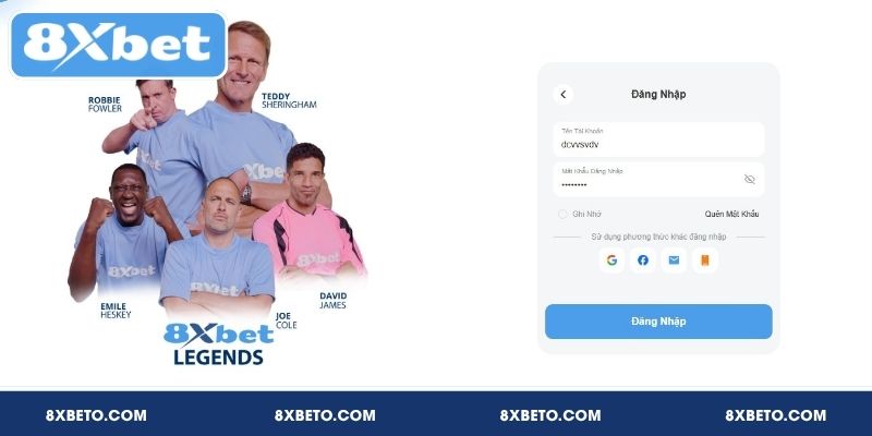 Đăng nhập 8XBET trên điện thoại đơn giản