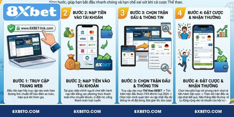 Hướng dẫn tham gia cá cược World Cup 2026 trên 8XBET