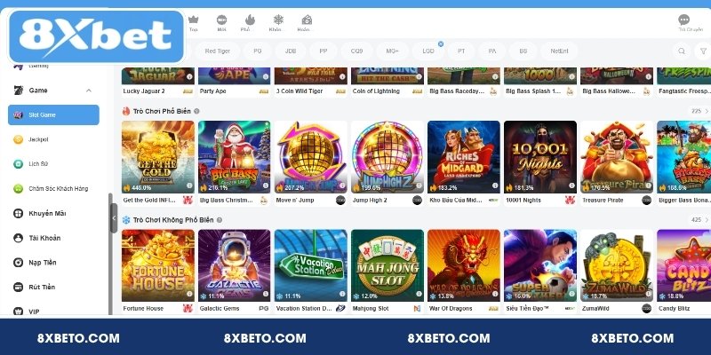 Slot game 8XBET – Trải nghiệm quay thưởng đầy bất ngờ