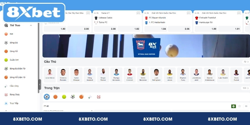 Thể thao 8XBET – Trung tâm kèo cược sôi động mỗi ngày